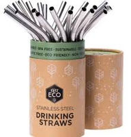 Ever Eco Stainless Steel Drinking Straws Bent - Single - Stock Your Pantry