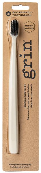 Grin Adults Biodegradable Toothbrush (Medium Bristles) - Stock Your Pantry