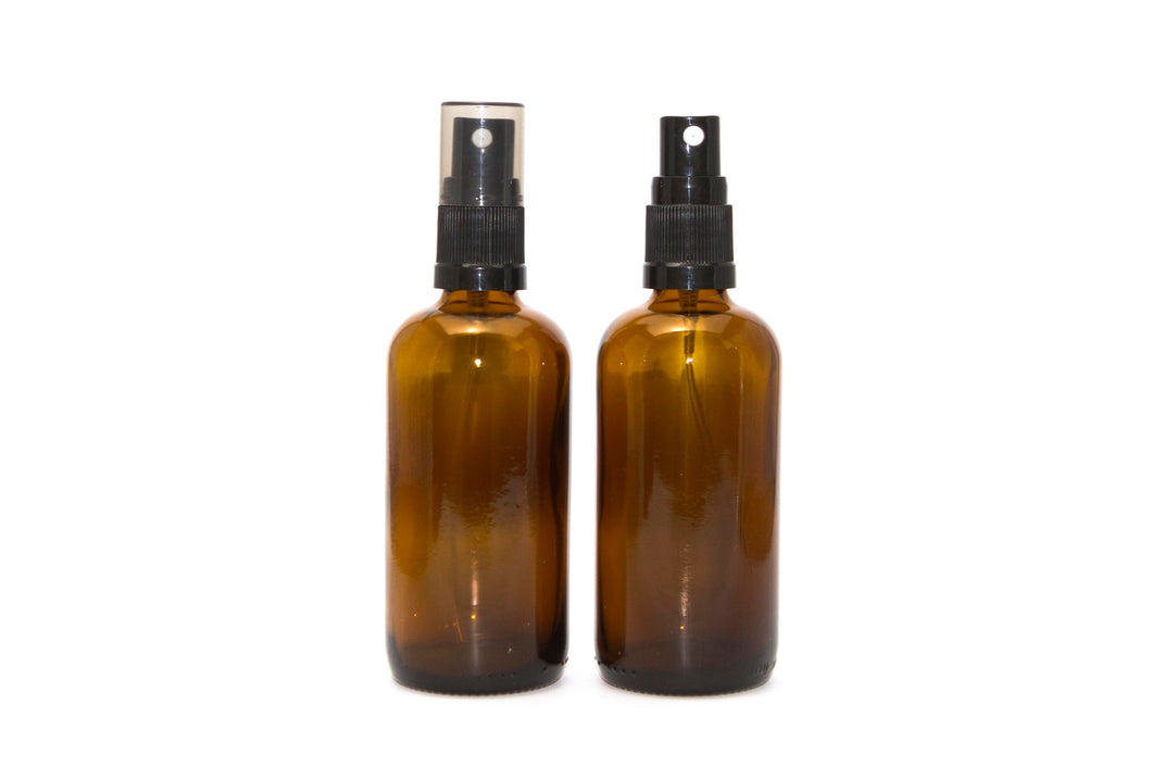 100ml Amber Glass Bottle Spray Top - Stock Your Pantry
