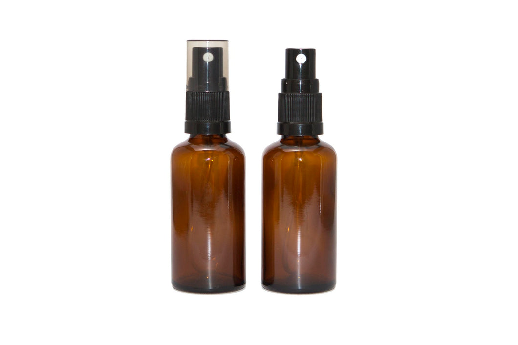 50ml Amber Glass Bottle Spray Top - Stock Your Pantry