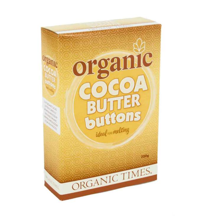 Organic Times Cocoa Butter Buttons 200g - Stock Your Pantry
