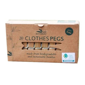 Go Bamboo Clothes Pegs - 20 Pack - Stock Your Pantry